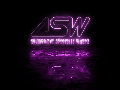 ASW Animated Neon Logo 3d animation branding graphic design logo motion graphics