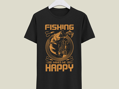 Fishing T-shirt Design angler boat branding breathable catch classic fit comfortable fish fishing graphic design lightweight logo motion graphics reel stylish t shirt t shirt design tee typography water