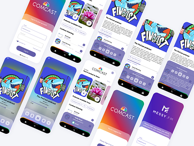 UXUI Mobile app for podcast 🎧 app application colorful design feedbacks graphic design mobile mobileapp podcast ui ux uxui