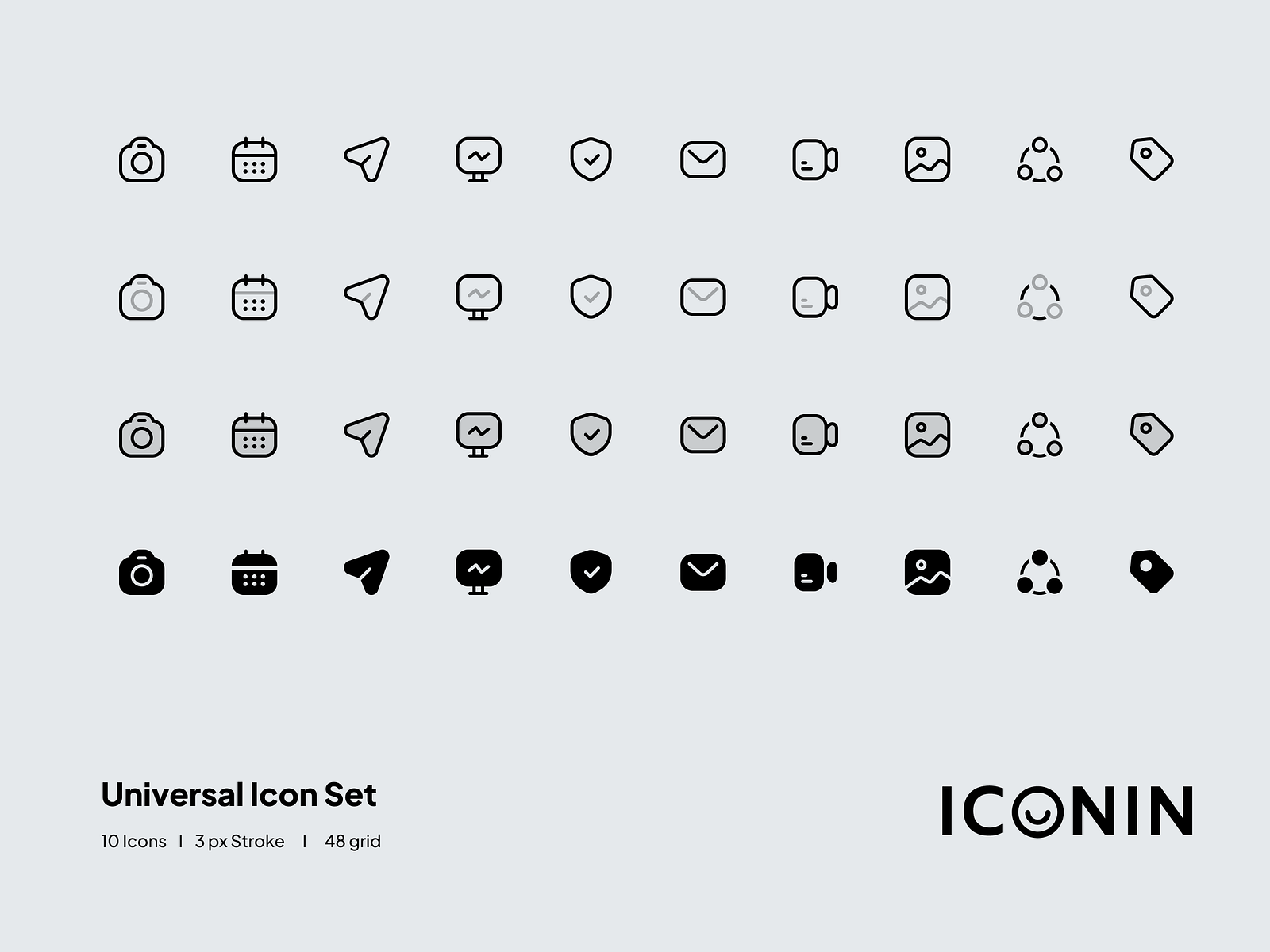 Iconin : Universal Icon Set by Rizky Ramadhana 🌵 for Caraka on Dribbble