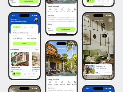 Tripica - Hotel Booking App app booking app bookings clean design hotel hotel booking app mobile mobile app mobile ui online book renting renting app reservation travel travel app ui uiux vacation villa