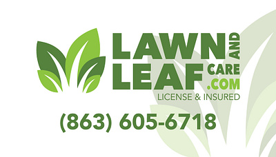 Lawn and Leaf Care.com branding design graphic design logo design vector