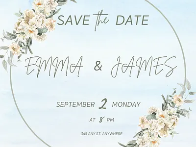 Printable Beach Wedding Invitation Template beach wedding digital invitation floral graphic design invitation template printable invitation wedding invitation