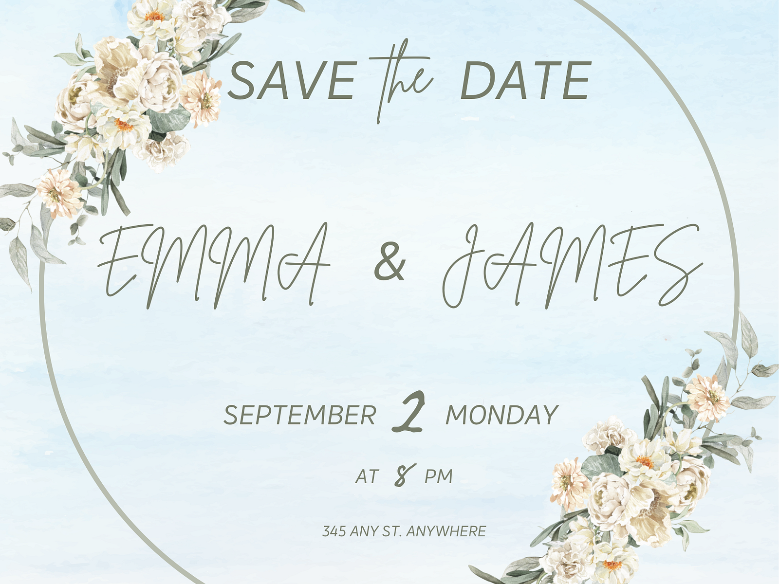 Printable Beach Wedding Invitation Template by Talentex Invitations on