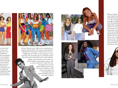 90's + 00's Fashion Booklet Pages fashion fashioninspiration graphic design indesign layout magazinedesign