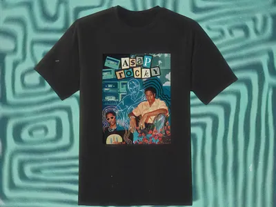 ASAP Rocky T-Shirt Design branding design illustration logo