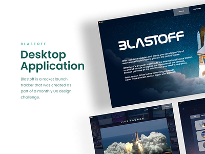 Blastoff - Desktop Application to track Rocket Launches competitive analysis mini case study rocket launch app ui ux design
