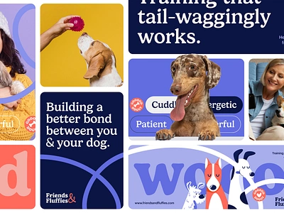 Friends & Fluffies ampersand design dog services dog training homepage illustration interface landing page logo ottawa pet pet care ui uiux ux