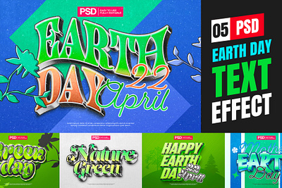 Earth Day Text Effects Packs 3d text effect