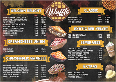 Waffle Menu cartoons sri lanka charithmania earn money online fiverr design fiverr sri lanka food menu online entrepreneur club waffle