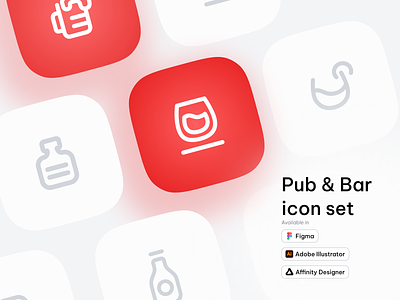 Pub & Bar icon set icon icon set logo ui vector