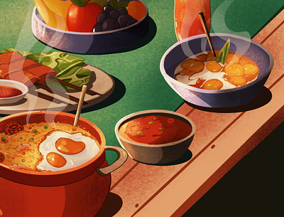 Happy Iftar! - Indonesian Local Food Illustration clean colorful food food illustration graphic design illustration illustrator ramadhan tasty vibrant