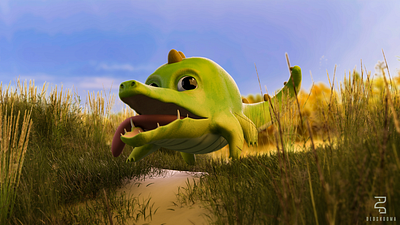 Ali the Gator 3d 3d art 3d modeling 3dcharacter animation blender3dart design