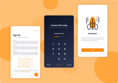 Proposed Fintech App - T&A🔥 app branding dashboard design face recognition fintech graph graphic design illustration invest investing app investment mobile mobile app money sign in sign up statistics trending ui