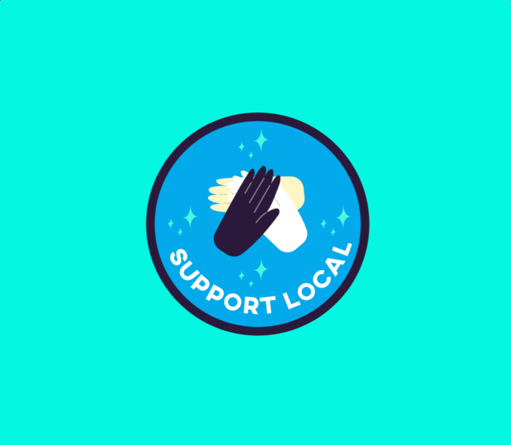 Support Local Stuff aftereffects animation design icon illustration local sticker support ui