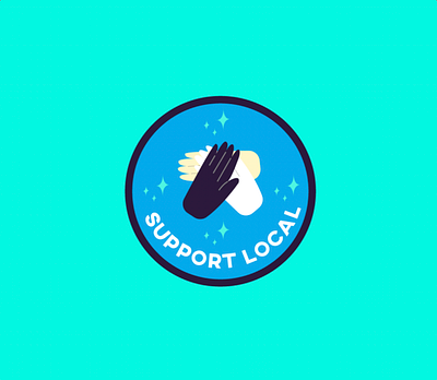 Support Local Stuff aftereffects animation design icon illustration local sticker support ui