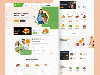 Grocery shop Website, ui cart couplogostudio e commerce ecommerce fast food food marketplace fruit groceries grocery grocery online home page landing page product shop store food store supermarket ui ux web design website design