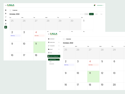 Kalla Internship Project: Kalla IAMS - Calendar design figma figmadesign ui ux web