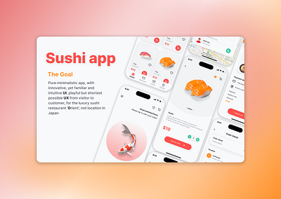 Sushi app - practice design design ecommercial restaurant sushi app ui uidesign uxui