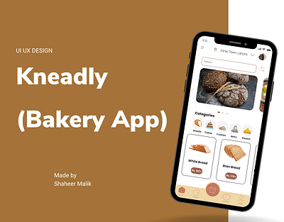 Kneadly Bakery App - UX UI Design app app design branding design figma illustration ui ux ux design