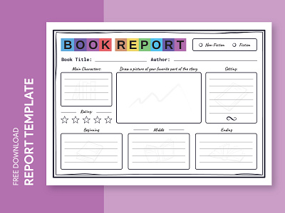 Elementary Book Report Free Google Docs Template book criticism docs document elementary google ms preschool print printing reading report review summary template templates word