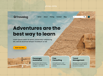 Travelog Interface Website design graphic design ux website