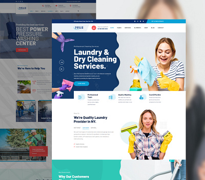 Povash - Power Wash Web Design business clean cleaner cleaning cleaning service concept concrete cleaning design dry cleaning figma logo minimal modern portfolio power wash typography ui ux web website