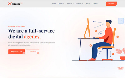Dreamhub - Digital Agency HTML5 Template agency best template business company consulting corporate creative industry marketing minimalist modern multipurpose personal portfolio responsive services solution technical technology web