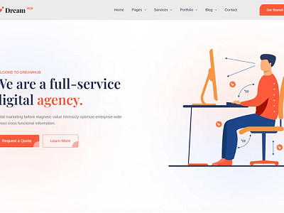 Dreamhub - Digital Agency HTML5 Template agency best template business company consulting corporate creative industry marketing minimalist modern multipurpose personal portfolio responsive services solution technical technology web