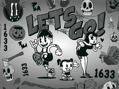 Let's go cartoons design graphic design illustration vector