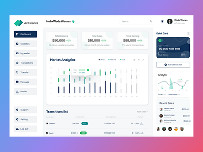 Fintech website dashboard design animation dashbord design graphic design illustration landing page template ui uiux uiux design web uiux webflow