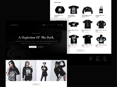 Catharsis Empire Website Design 💀 app brand branding clothing design fashion tshirt ui uiux ux webdesign