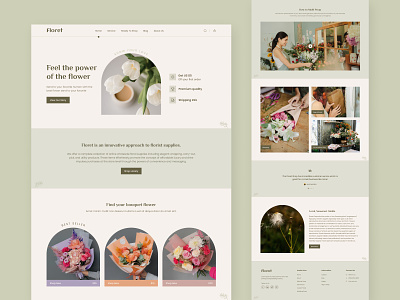 Floret flower shop landing page floret flower shop flower shop landing page flower website landing page online flower shop uiux website