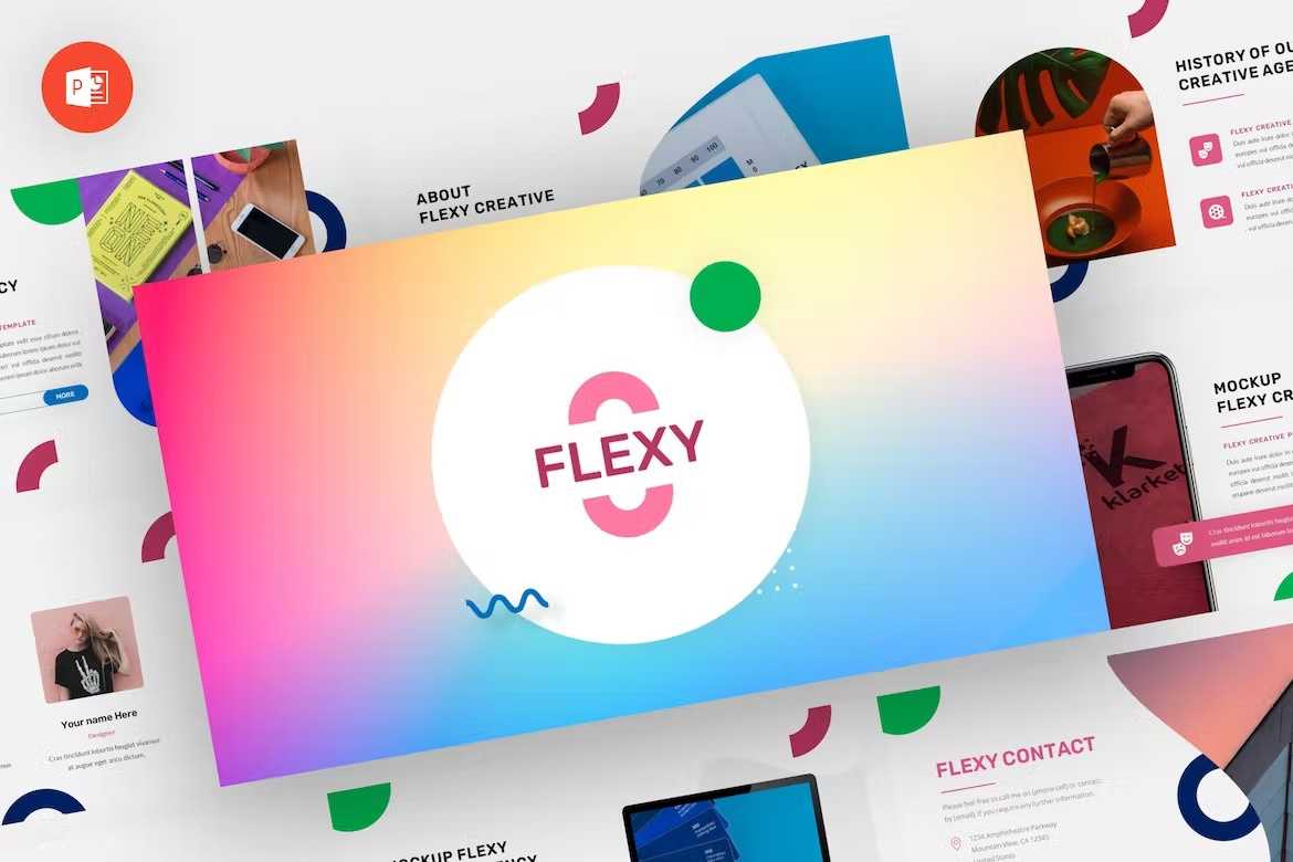 Flexy - Creative Powerpoint Template abstract annual business clean corporate download google slides keynote pitch pitch deck powerpoint powerpoint template pptx presentation presentation template professional slides template ui web