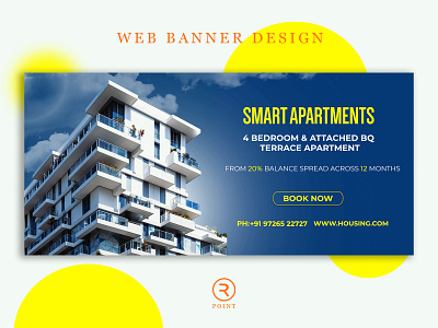 Real estate web banner design. ad banner advertising banner design digital banner facebook google ads graphic design hero banner instagram landing page design minimal pop up banner real estate social media social media banner social media template ui web banners youtube banner