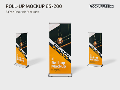 Free Roll-Up Mockup 85×200 ad ads free mockup mockups outdoor photoshop psd roll roll up rollup rollupmockup template templates