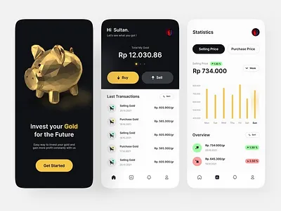 Digital Gold Purchasing App branding digitalmarketing gold ui