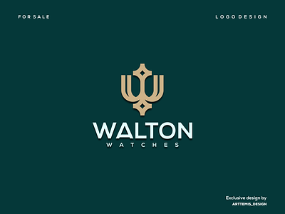 Walton Watches branding corporate design grid illustration initial initial logo logo monogram ui