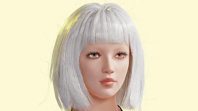 The Girl with Silver Hair 3d characterdesign