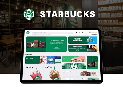 Redesign STARBUCKS Website coffee desktop figma starbucks ui ux