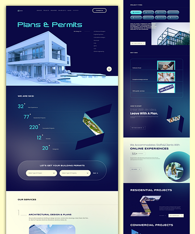 Redesigning - Home page flow architecture branding construction creative design designstudio dharsini homepage homepageflow homepagelanding logo rebranding redesign ui ux webdesign