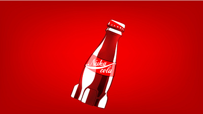 Nuka Cola Fallout 4 bottle cola illustration illustrator logo red