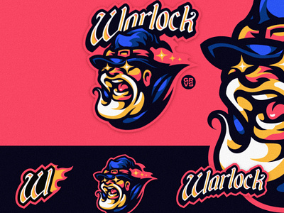 Warlock Mascot logo artwork bold branding design esport gaming graphic illustration logo magic mascot print spell sport warlock wizard