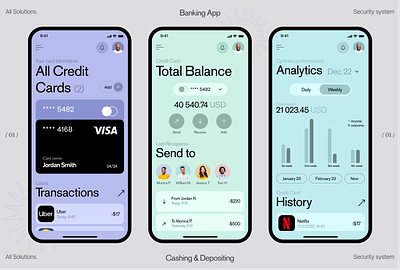 Banking App analytics balance bank banking clean credit expends finance financial app minimal mobile mobile app money saas security startup transaction ui ux wallet webdesign