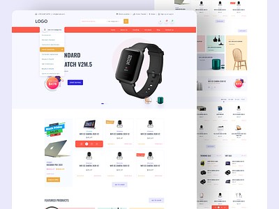 Ecommerce Website Homepage business design ecommerce homepage landing page product selling ui ux website