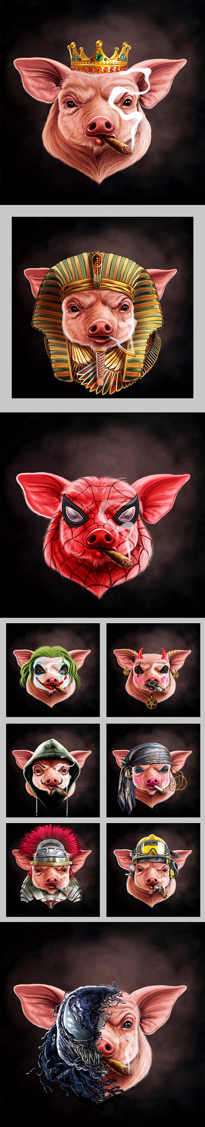 Pig Character animation book illustration character animation character design character modeling comic art comics concept art cover art digital 2d digital 3d digital art illustration jalal pirmarzabad sci fi superhero