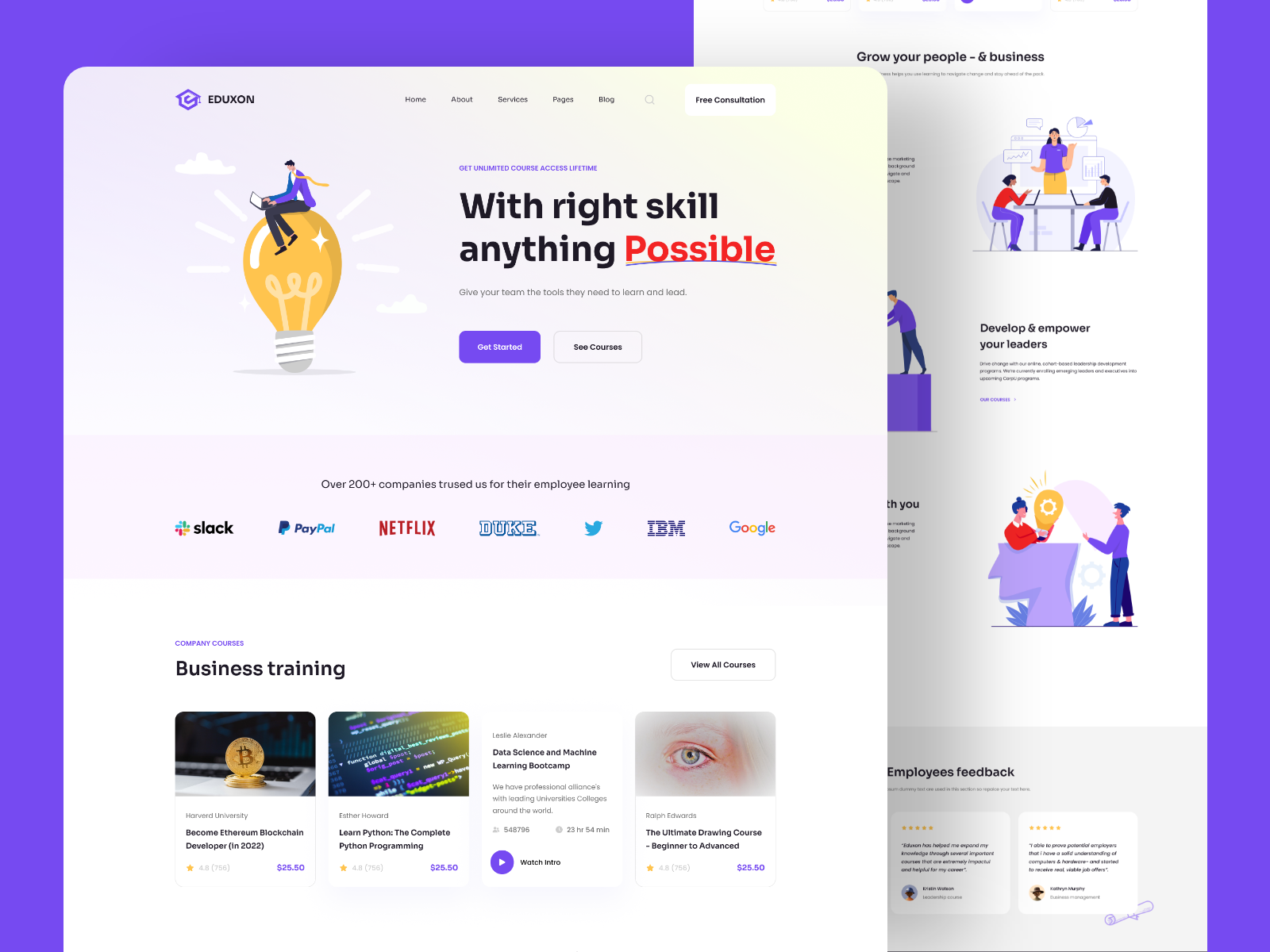 Advertisement Page Design- EduTech by Ibrahim emran on Dribbble
