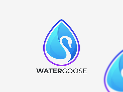 WATER GOOSE app branding design graphic design icon illustration logo ui ux vector water goose logo water logo watercoloring logo