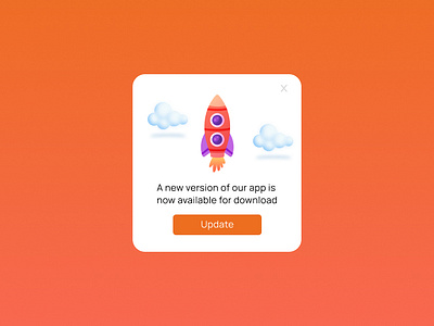 Pop up update app by Maria Electra Vigkla on Dribbble