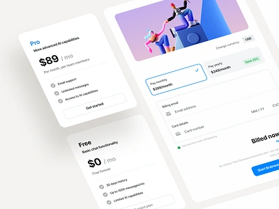 Brainwave - Pricing & Checkout Components 3d illustration ai figma ui kit ai ui kit app component brainwave ui kit check out checkout clean figma ui kit illustration minimal pricing pricing component pricing table ui ui ai kit ui design ux ux design web design